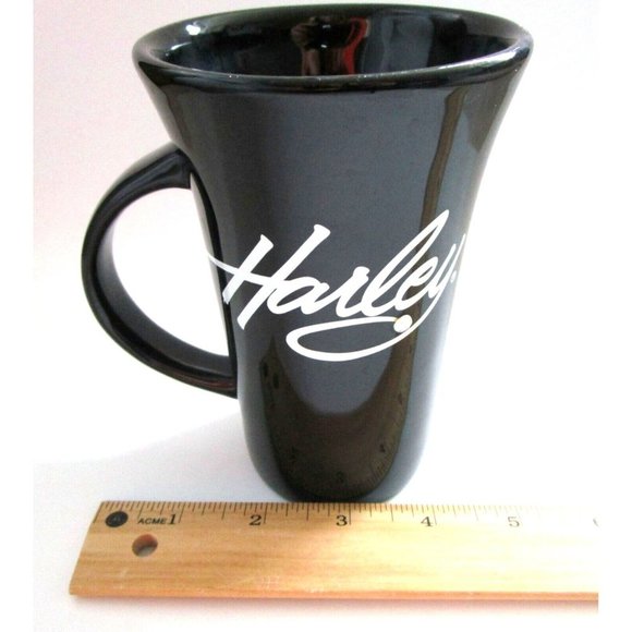 Harley Davidson Motorcycles Black Coffee Mug Cup ceramic shiny applique 2011 - Picture 8 of 8